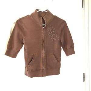 Brown cardigan with detail-size XSJ